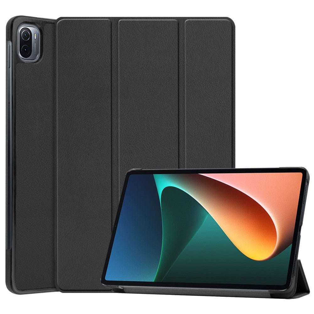 Xiaomi Pad 5/5 Pro Tri-Fold Flip Case m. Stylushållare - Svart