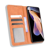 Xiaomi Redmi Note 11 Pro / 11 Pro + (plus) Vintage Look Leather Wallet Case - Brown