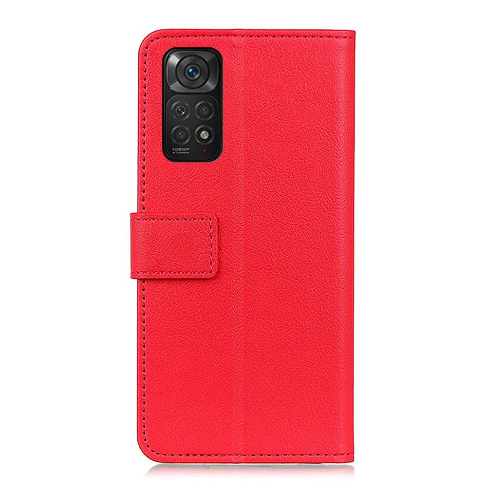 Xiaomi Redmi Note 11/11S läderplånbok - Röd