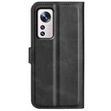 EIDERWOOD Xiaomi 12 / 12X Konstläder Fodral med Plånboks & Stativfunktion - Svart