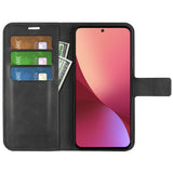 EIDERWOOD Xiaomi 12 / 12X Konstläder Fodral med Plånboks & Stativfunktion - Svart
