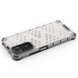 Xiaomi Redmi Note 11 / 11S Hybrid Case - Honeycomb - Gennemsigtigt / Grå