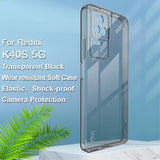 Xiaomi Poco F4 IMAK UX -5 -serie Flexibelt plastskal - Transparent Svart