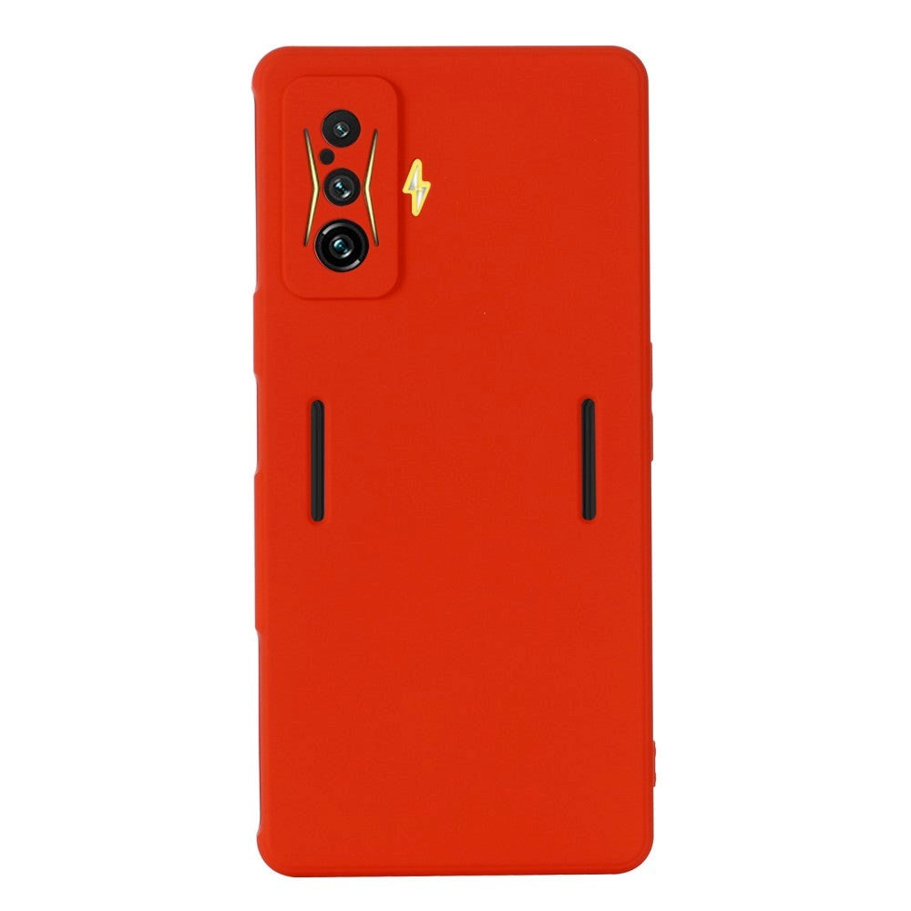 Xiaomi Poco F4 GT Silikon Skal med Rem - Röd