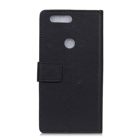 Alcatel 1S (2019) Läderstativ Wallet Case - Svart