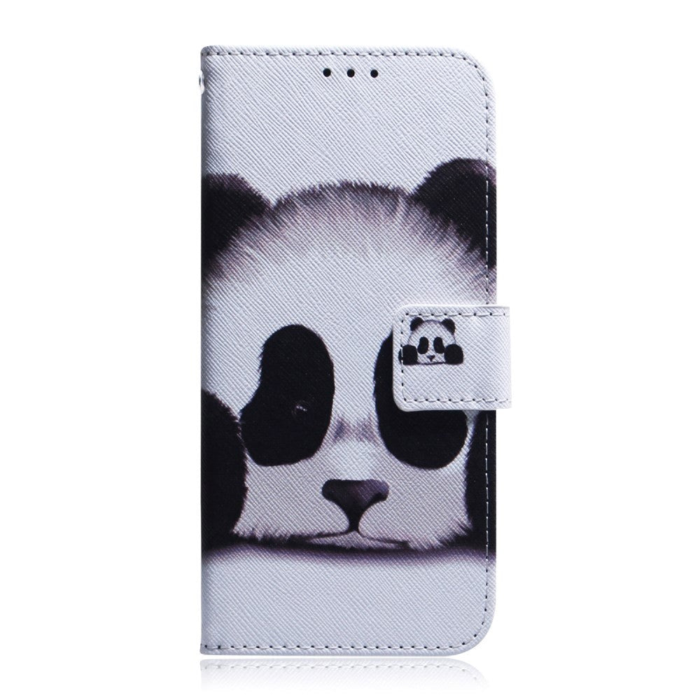 Google Pixel 6 PU-Läder Plånboksfodral m. Tryck - Panda