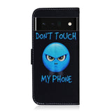 Google Pixel 6 Pro PU-Läder Plånboksfodral m. Tryck - "Don't Touch My Phone"