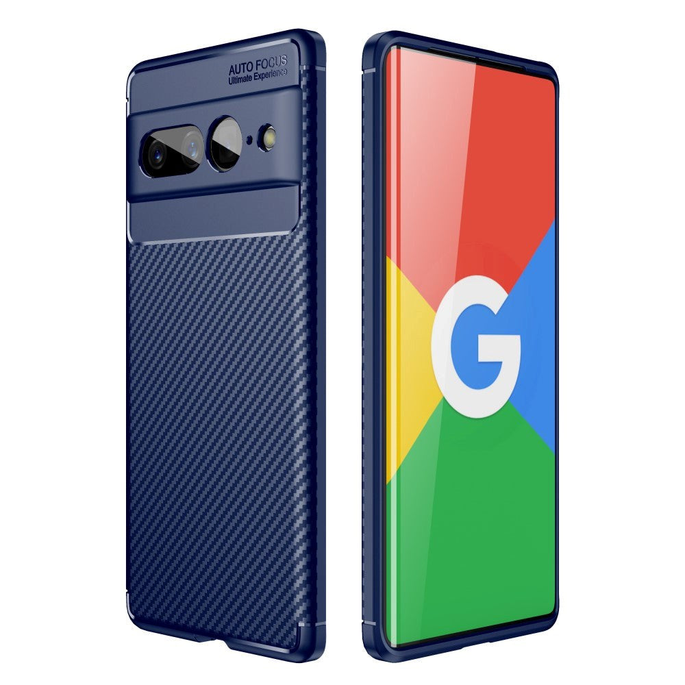 Google Pixel 7 Pro Carbon Fiber Skal - Blå