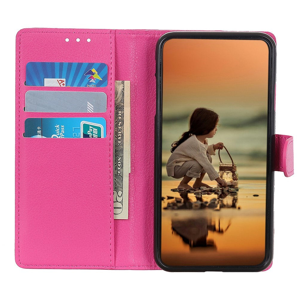 Asus Rog Phone 3 (ZS661KS) Litchi läderplånbok Case Pink