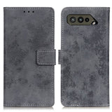 Asus Rog Phone 5 Vintage Leather Wallet Case - Grey