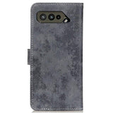 Asus Rog Phone 5 Vintage Leather Wallet Case - Grey