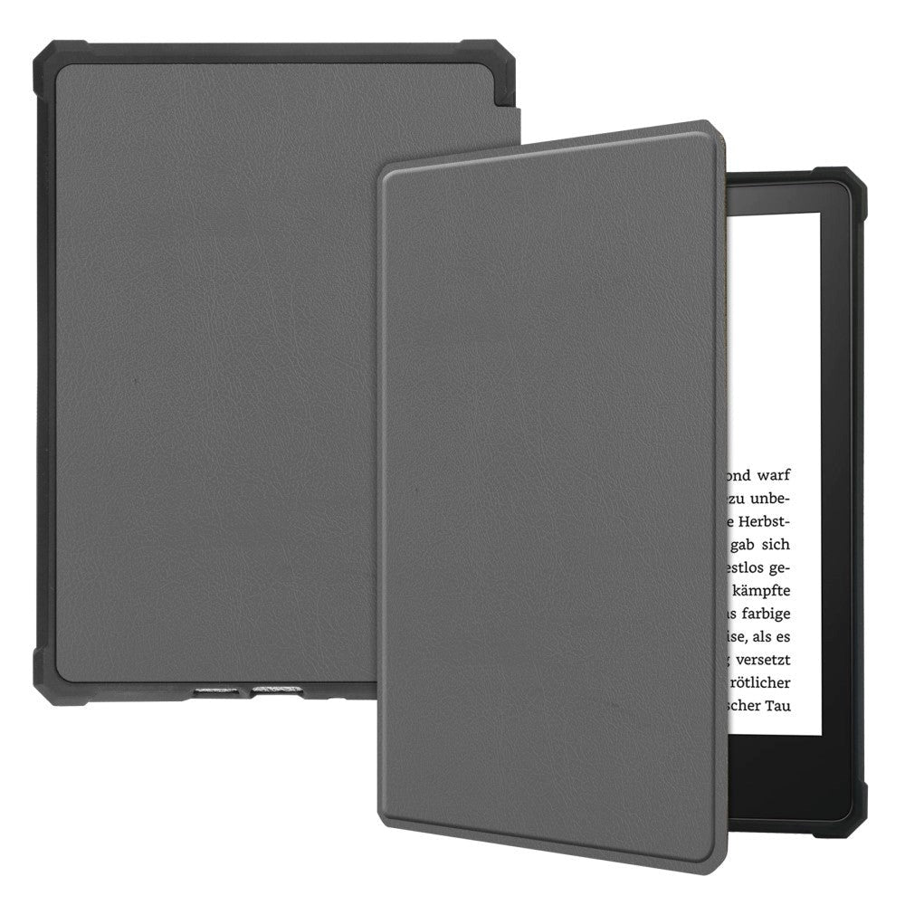 Amazon Kindle Paperwhite 5 11th Generation (2021) Fodral i Konstläder  m. Väckningsfunktion - Grå