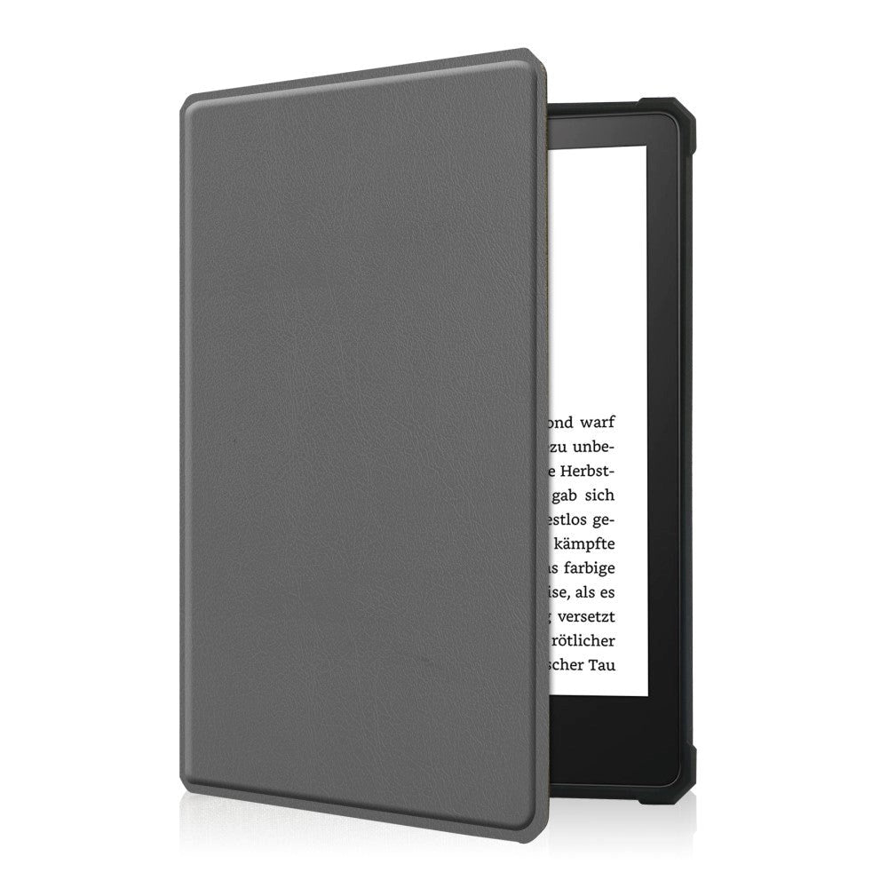 Amazon Kindle Paperwhite 5 11th Generation (2021) Fodral i Konstläder  m. Väckningsfunktion - Grå