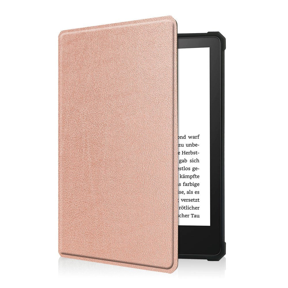 Amazon Kindle Paperwhite 5 11th Generation (2021) Fodral i Konstläder  m. Väckningsfunktion - Rose Gold