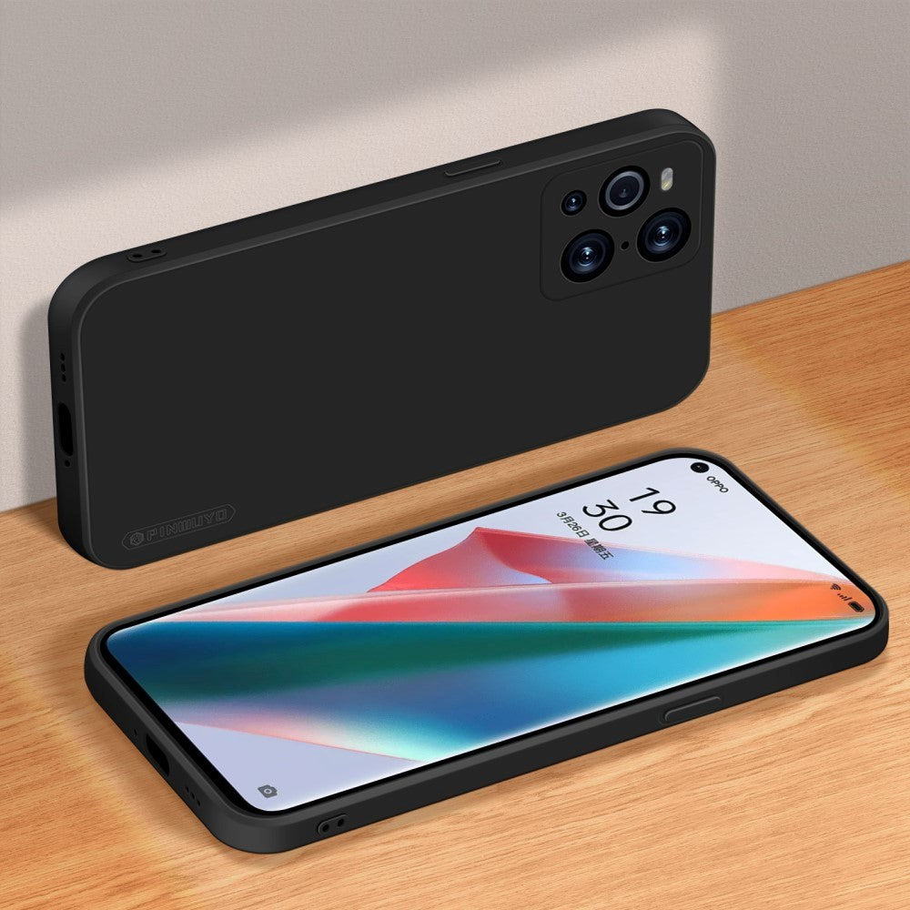 Oppo Find X3 Pro Pinwuyo Silikon Bakskal - Svart