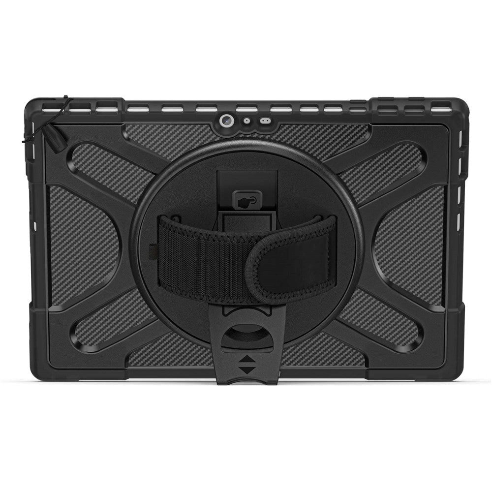 Microsoft Surface Pro 4/5/6/7 Hard Case - Stativfunktion - Handhållare - Svart