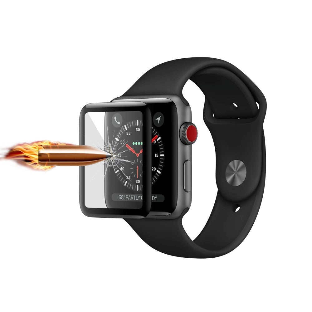 Apple Watch 3 / 2 / 1 (38mm) Skärmskydd Full-Fit - Svart