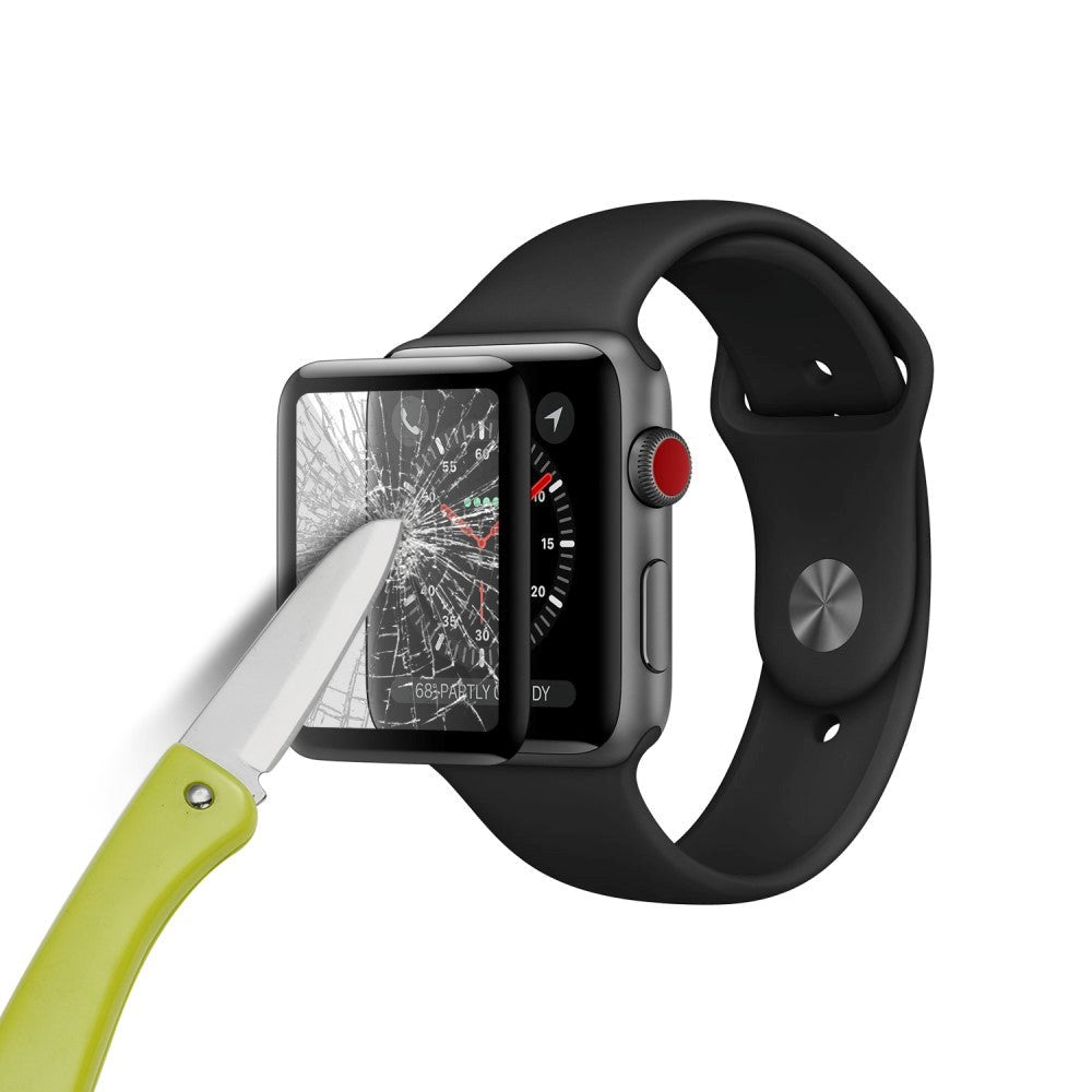 Apple Watch 3 / 2 / 1 (38mm) Skärmskydd Full-Fit - Svart