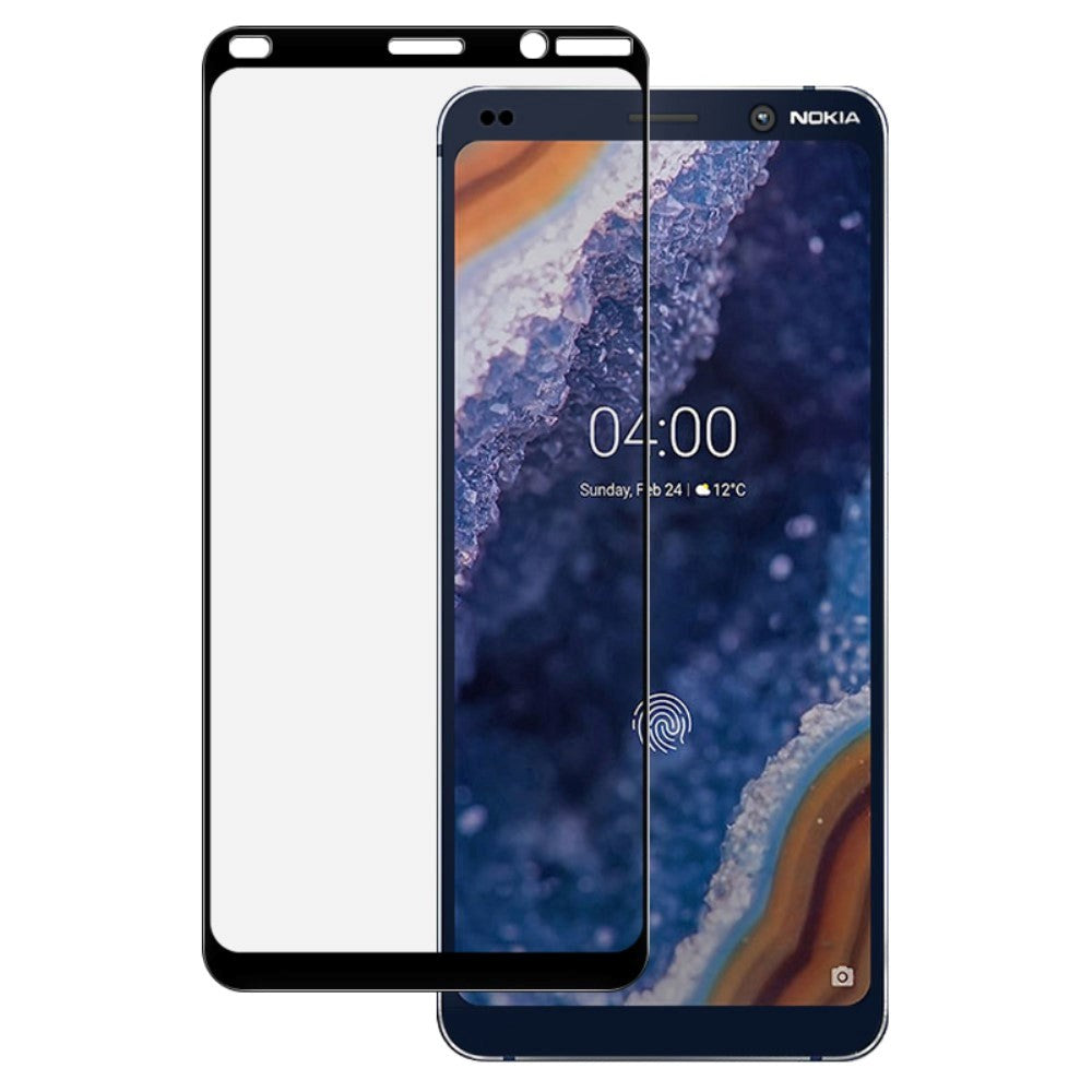 Nokia 9 PureView IMAK Full täckning Skärmskydd av härdat glas m. Svart ram