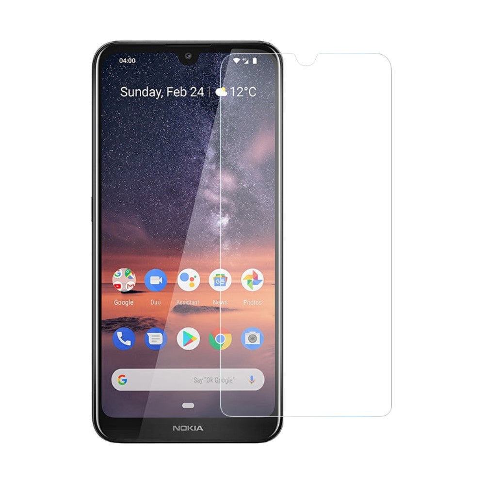 Nokia 3.2 Skärmskydd Härdat Glas - Skalvänligt - Transparent