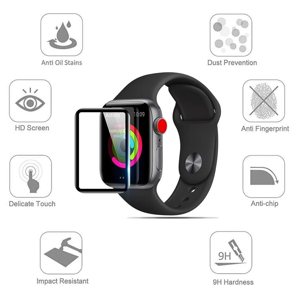 Apple Watch Series SE/6/5/4 (44mm) Skärmskydd Full-Fit - Svart