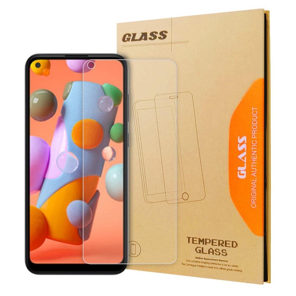 Samsung Galaxy M11 Case Friendly Arc -Edge Screen Protector - Tempered Glass - Transparent