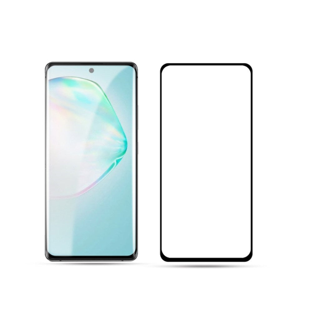 Samsung Galaxy S10 Lite Härdat Skärmskyddsglas - Genomskinlig / Svart