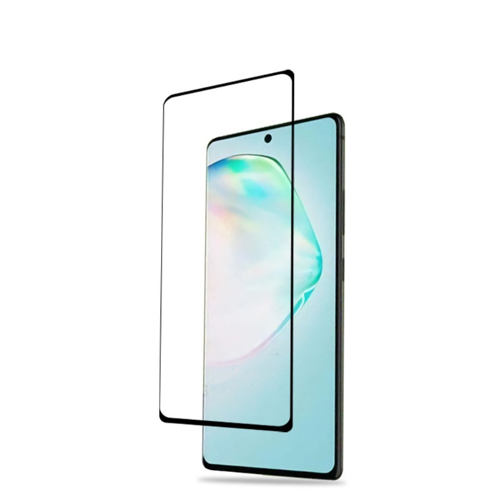 Samsung Galaxy S10 Lite Härdat Skärmskyddsglas - Genomskinlig / Svart