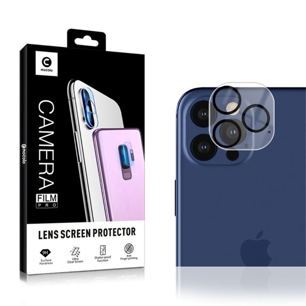 iPhone 12 Pro Max MOCOLO Kameralinsskyddsglas -Genomskinlig / Svart