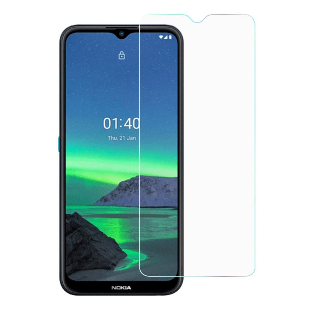 Nokia 1.4 Fodralvänlig bågkantskydd - Härdat glas - Transparent