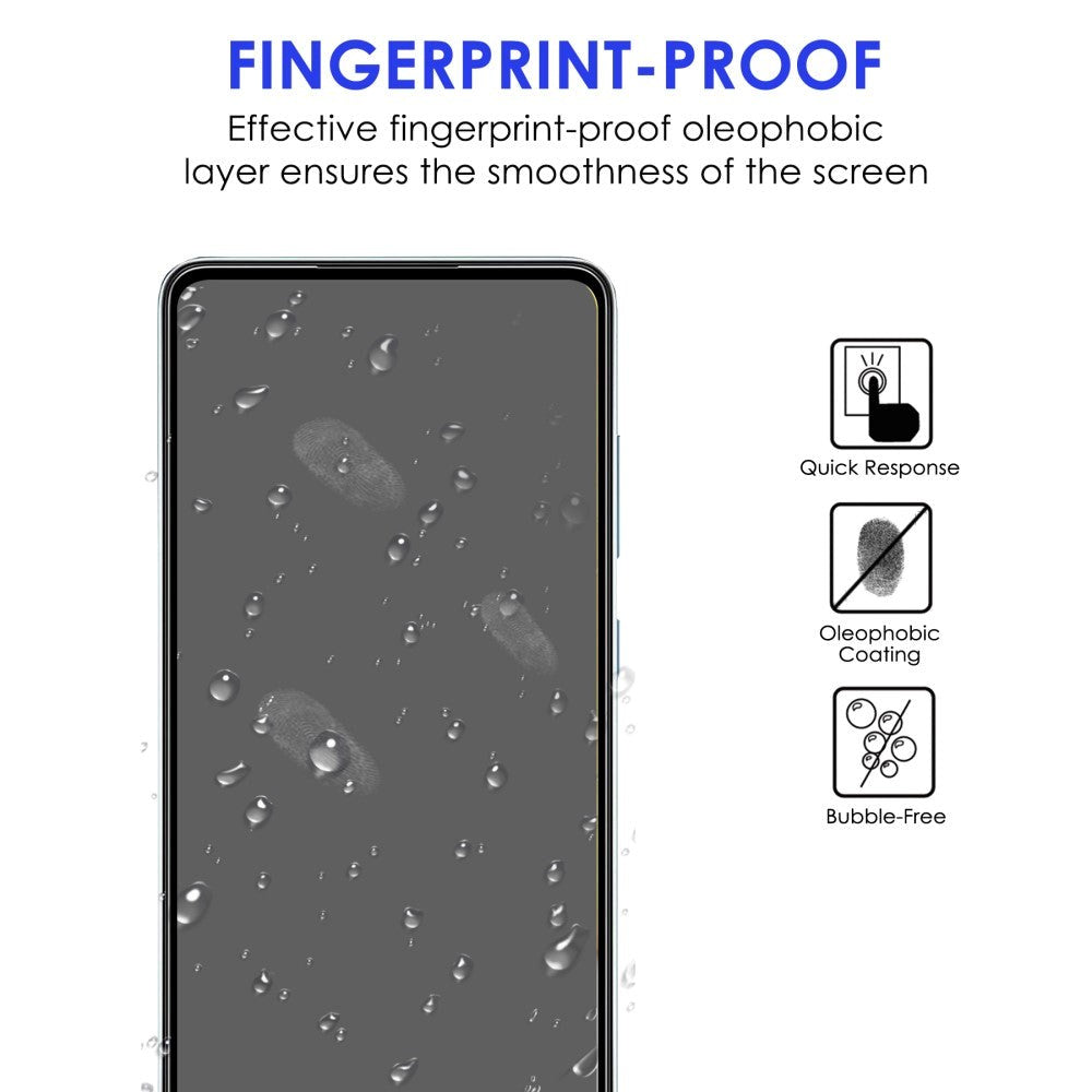 Samsung Galaxy A73 (5G) härdat glas - full -fit - Svart kant