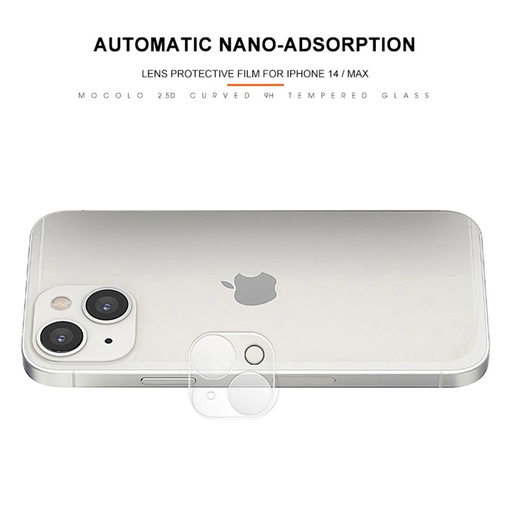 iPhone 14/14 Plus Mocolo Kameralinsskydd - Skalvänligt - Transparent