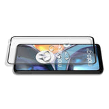 Motorola Moto G22 Full Fit Härdat Skärmskyddsglas - Genomskinlig / Svart