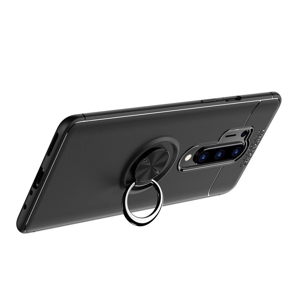 OnePlus 8 Pro Case m. Magnetisk Stativfunktion Svart m. Svart ring