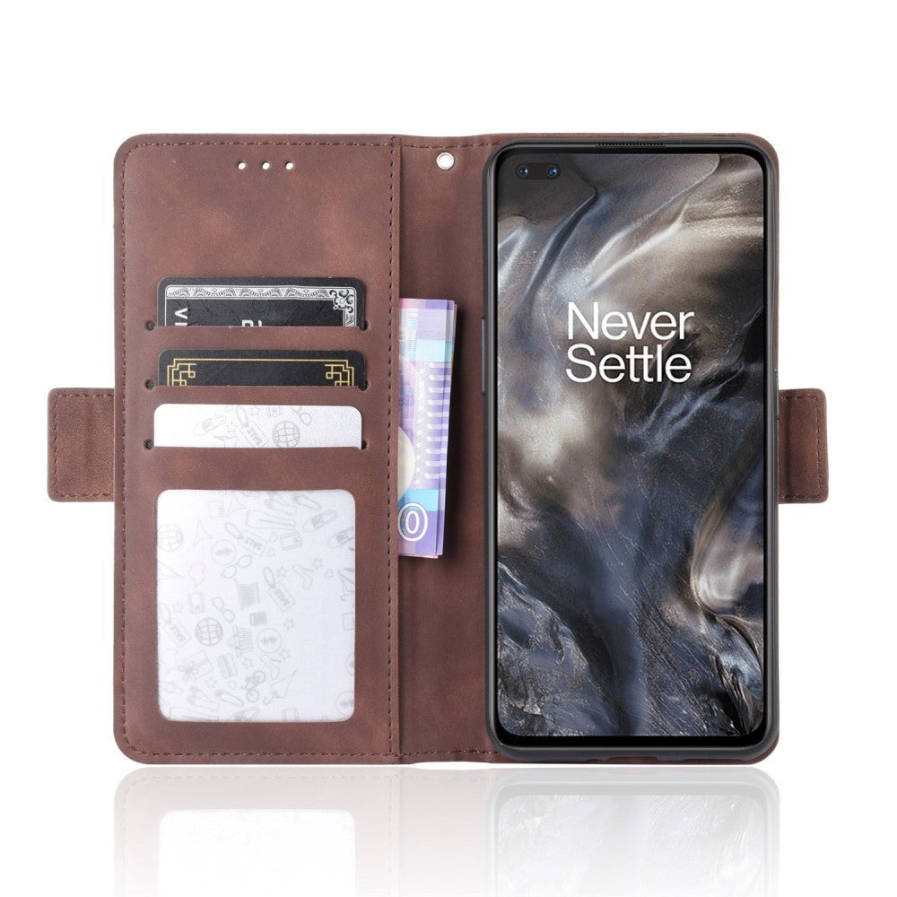 OnePlus Nord Leather Case m. Extern korthållare - brun