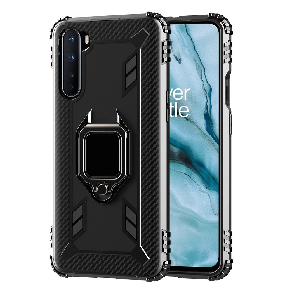 OnePlus Nord Case m. Magnetisk Stativfunktion Svart m. Ringa upp