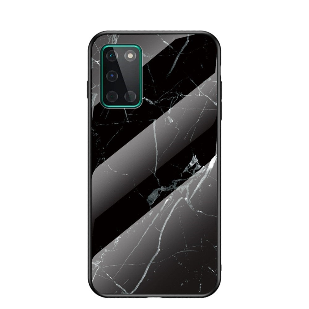 EIDERWOOD OnePlus 8T Hybrid Marmor Skal med Glas Baksida - Svart
