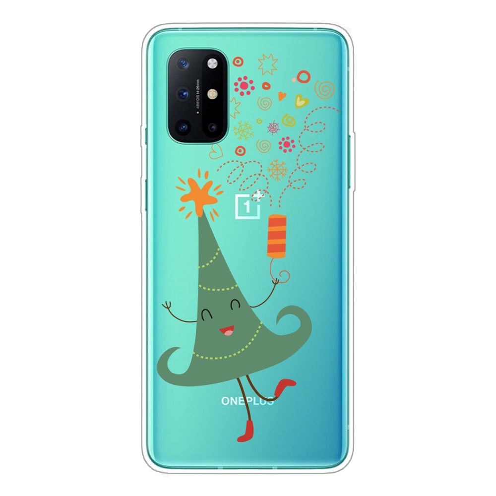 OnePlus 8T flexibel plast Skal med Jul-tema - julgran