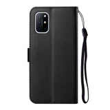 EIDERWOOD OnePlus 8T Konstläder Fodral med Rem & Korthållare - Svart