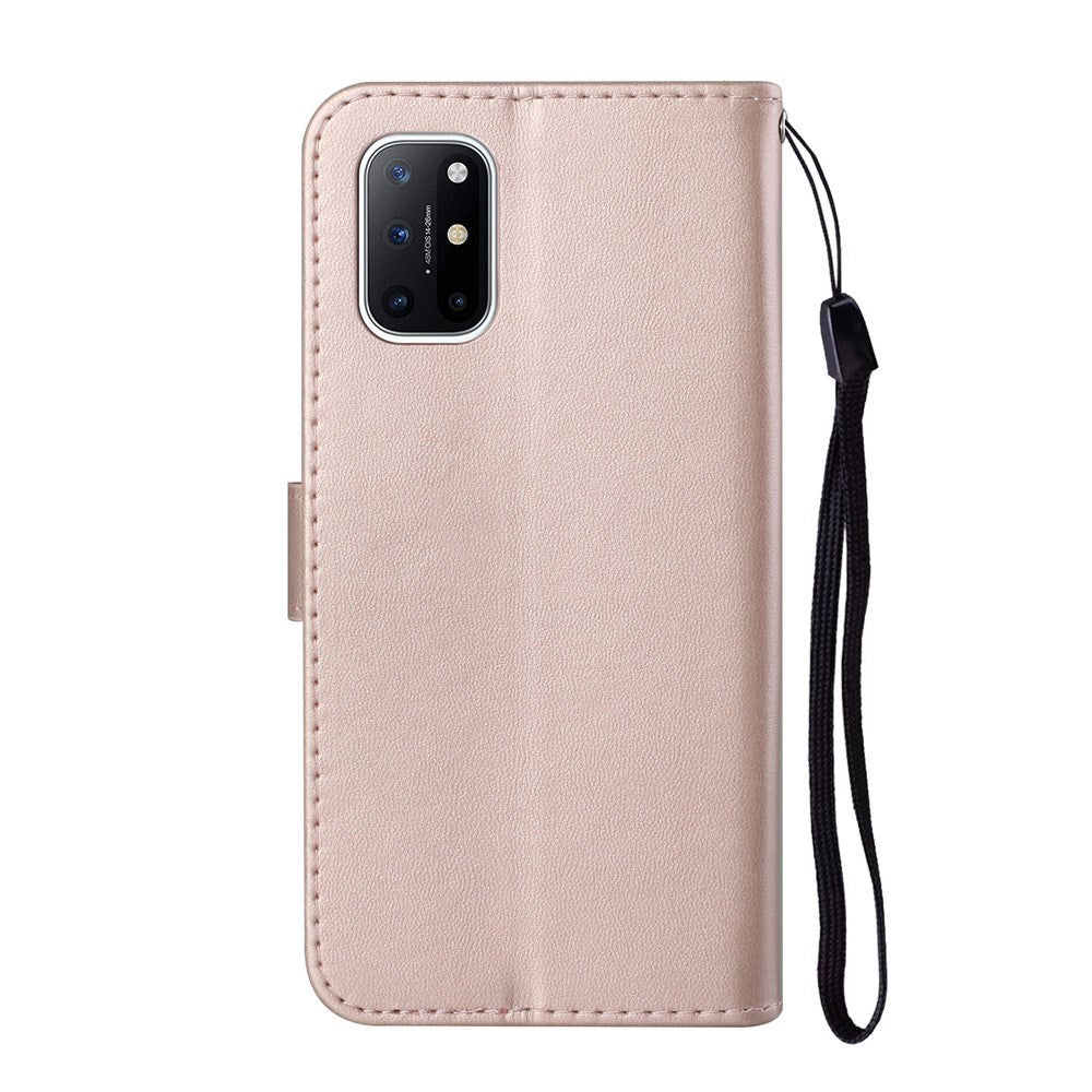 EIDERWOOD OnePlus 8T Konstläder Fodral med Rem & Korthållare - Rose Gold