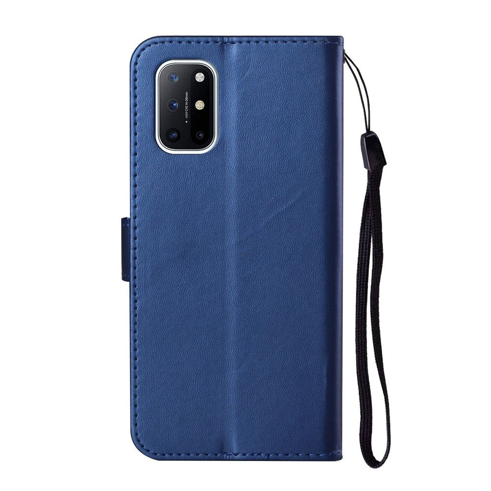 EIDERWOOD OnePlus 8T Konstläder Fodral med Rem & Korthållare - Blå