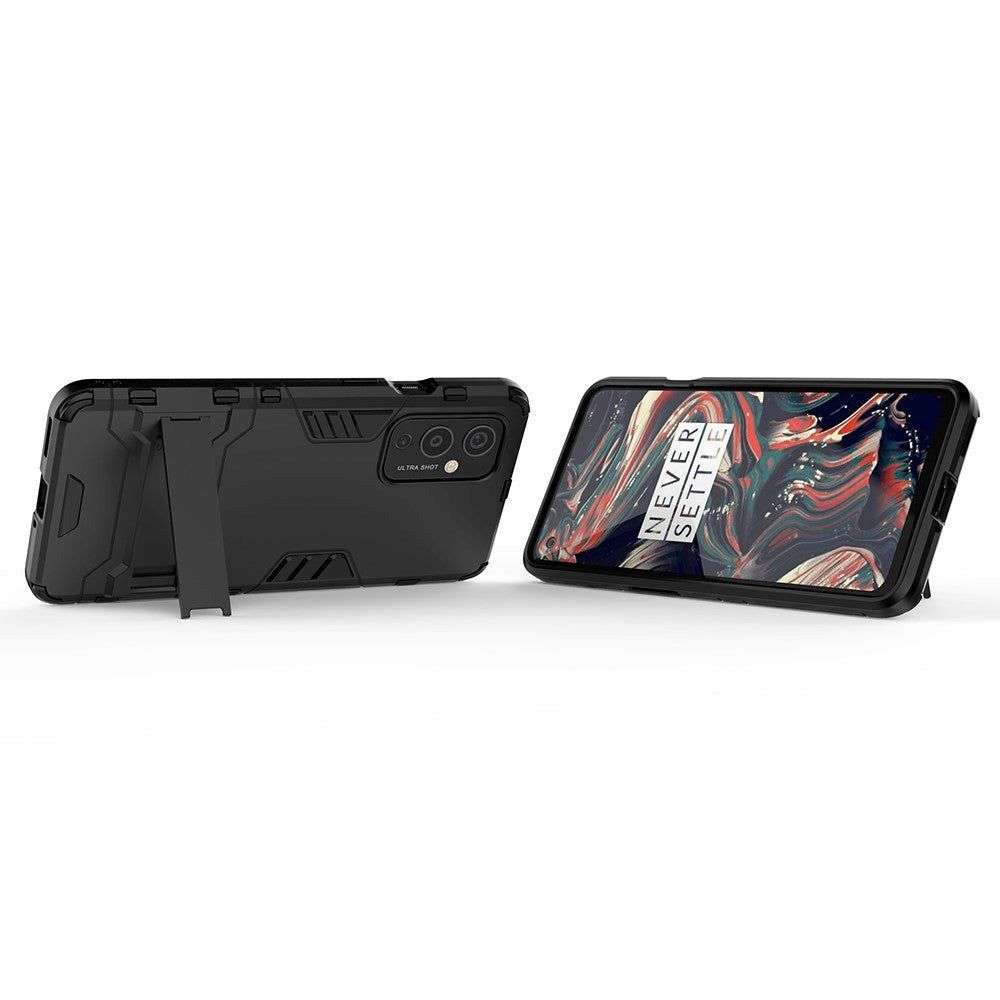 OnePlus 9 Hybrid Tough Case m. Stativfunktion - Svart