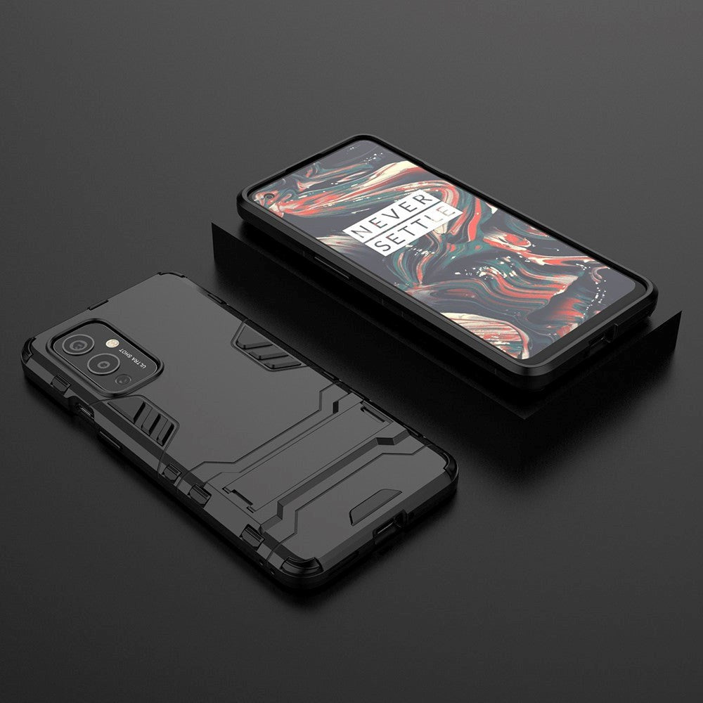 OnePlus 9 Hybrid Tough Case m. Stativfunktion - Svart