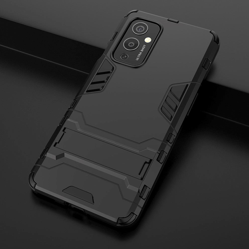 OnePlus 9 Hybrid Tough Case m. Stativfunktion - Svart