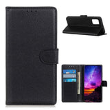 OnePlus 9 Pro Litchi Leather Wallet Case - Svart