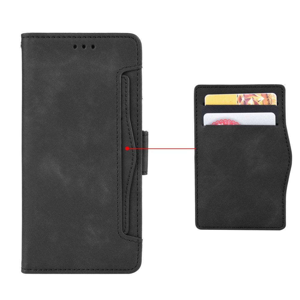 OnePlus 9 Pro Leather Case m. Extern korthållare - Svart