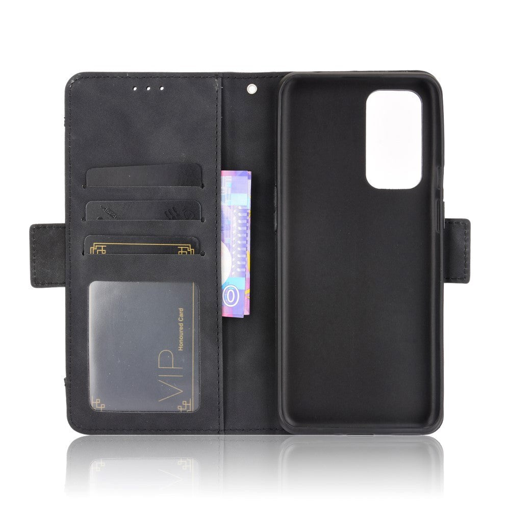 OnePlus 9 Pro Leather Case m. Extern korthållare - Svart