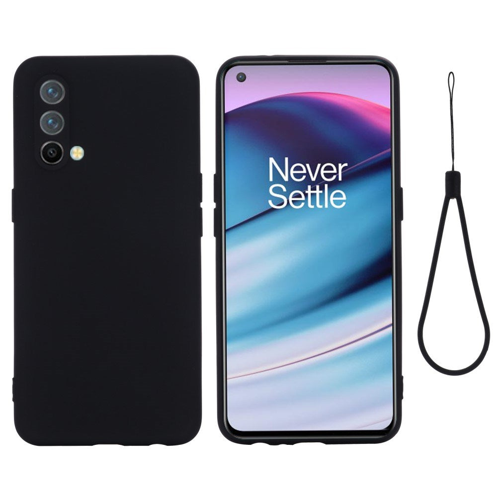 EIDERWOOD OnePlus Nord CE (5G) Liquid Silikon Skal m. Rem - Svart
