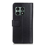 OnePlus 10 Pro Shiny Leather Flip Case m. Korthållare & stand - Svart