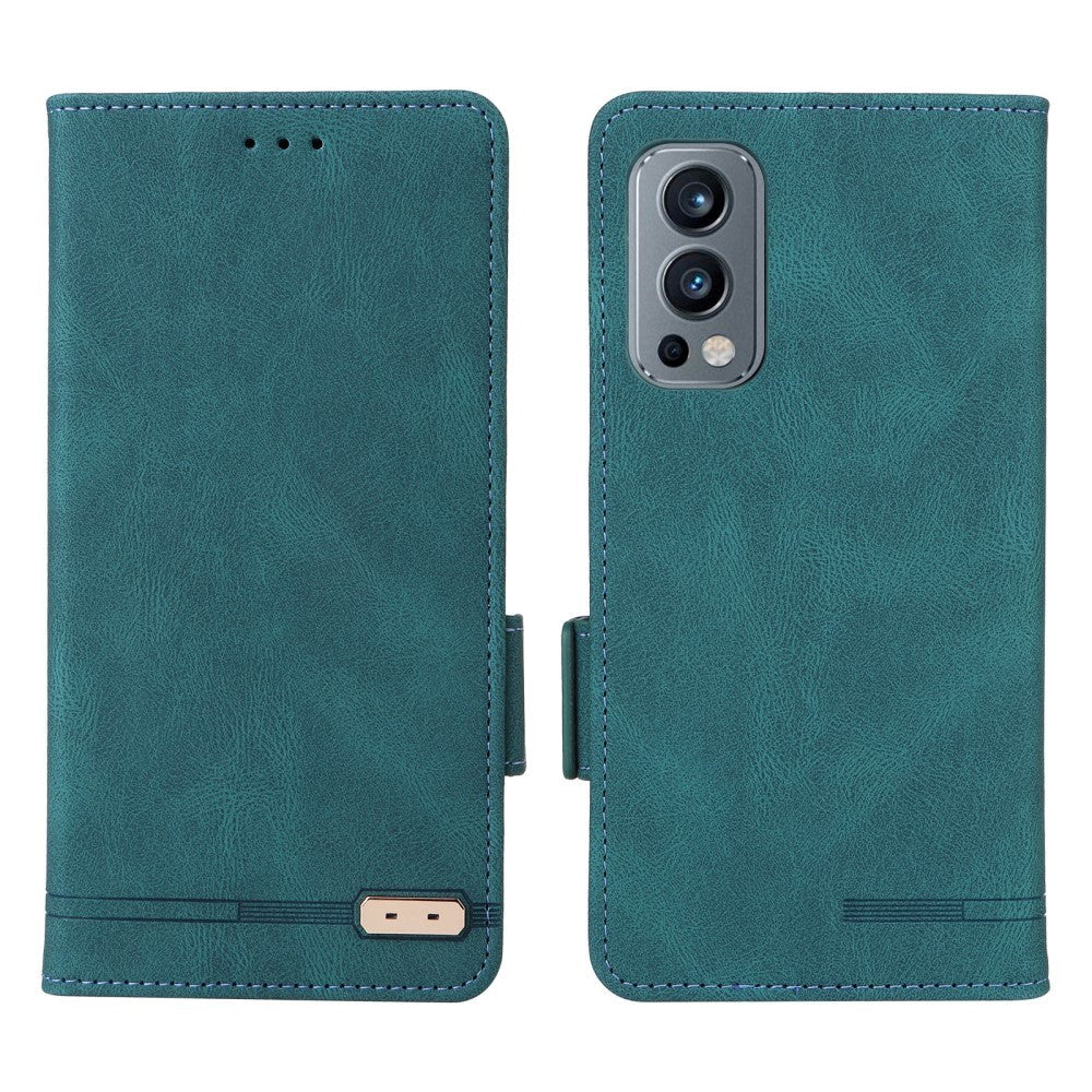 OnePlus Nord 2 (5G) Flip Case m. Stativfunktion & plånbok - grön